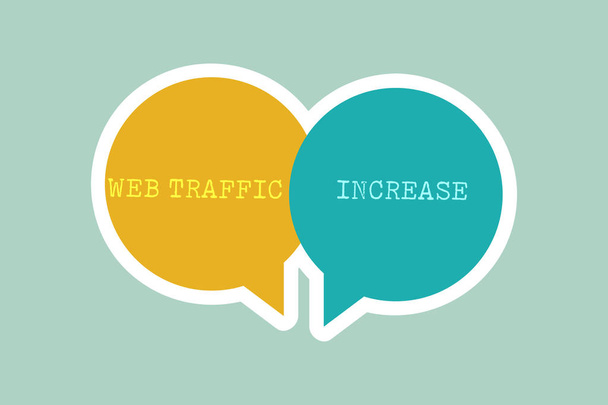 Handschrift Text schreiben Web-Traffic zu erhöhen. Konzept bedeutet, Besucher auf eine bestimmte Anzahl von Besuchen zu erweitern - Foto, Bild