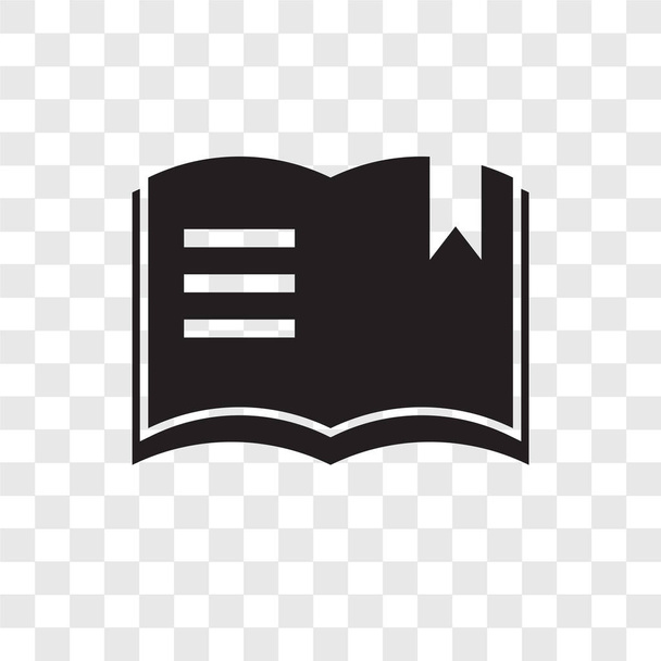 Buch-Vektor-Symbol isoliert auf transparentem Hintergrund, Buch-Transparenz-Logo-Konzept - Vektor, Bild