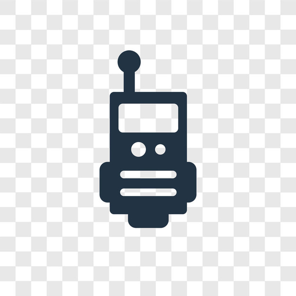 Εικονίδιο του φορέα ραδιοτηλέφωνο CB γουόκι απομονώνονται σε διαφανές φόντο, Walkie talkie διαφάνεια λογότυπο έννοια - Διάνυσμα, εικόνα