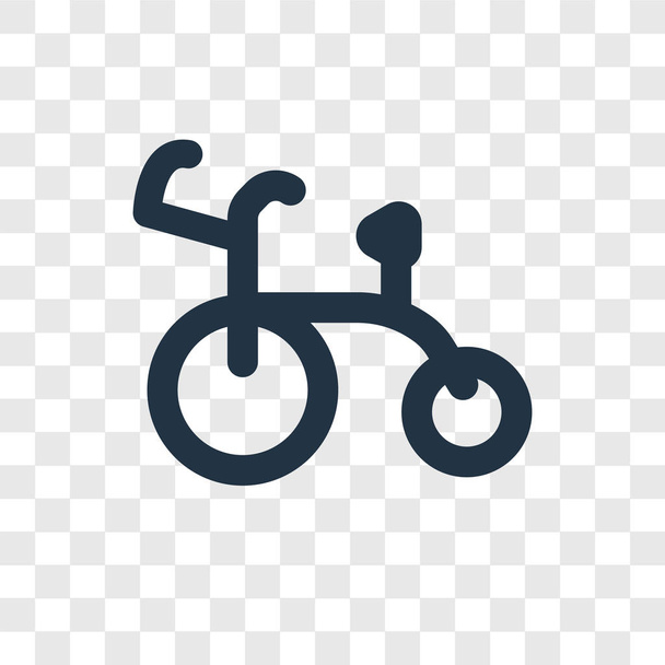 Tricikli vector icon elszigetelt átlátszó háttér, tricikli átláthatóság embléma koncepció - Vektor, kép
