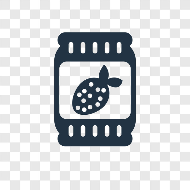Μαρμελάδα εικονίδιο του φορέα που απομονώνονται σε διαφανές φόντο, μαρμελάδα διαφάνεια λογότυπο έννοια - Διάνυσμα, εικόνα