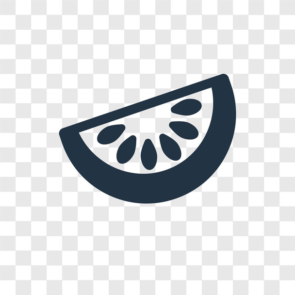 Watermeloen vector pictogram geïsoleerd op transparante achtergrond, watermeloen transparantie logo concept - Vector, afbeelding