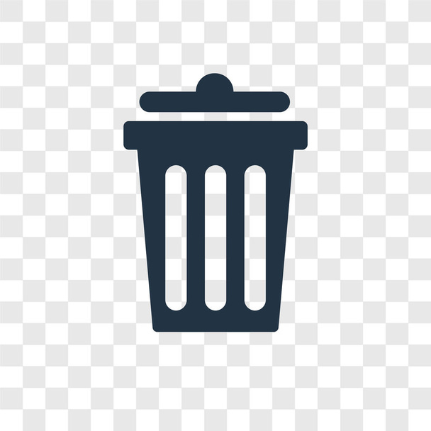 Icono de vector de basura aislado sobre fondo transparente, concepto de logotipo de transparencia de basura
 - Vector, Imagen
