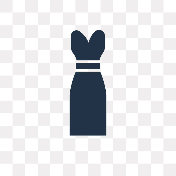 Ícone de vetor vestido sem mangas longo isolado em fundo transparente, conceito de transparência vestido sem mangas compridas pode ser usado na web e móvel
 - Vetor, Imagem