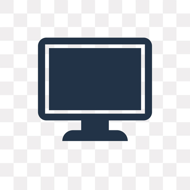Monitor vetor ícone isolado em fundo transparente, conceito de transparência Monitor pode ser usado na web e móvel
 - Vetor, Imagem
