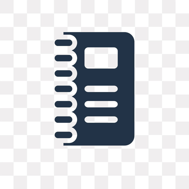 Notebook-Vektor-Symbol isoliert auf transparentem Hintergrund, Notebook-Transparenzkonzept kann Web-und mobile verwendet werden - Vektor, Bild