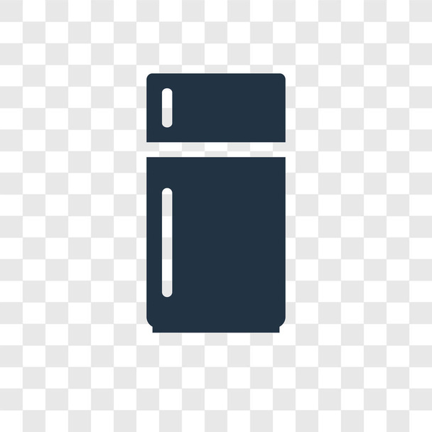 Kühlschrank-Ikone im trendigen Design-Stil. Kühlschranksymbol isoliert auf transparentem Hintergrund. Kühlschrankvektorsymbol einfaches und modernes flaches Symbol für Website, Handy, Logo, App, ui. Kühlschranksymbol-Vektor-Illustration, eps10. - Vektor, Bild