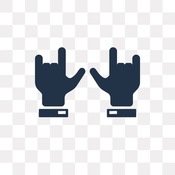 Hands vector icon isolated on transparent background, Hands transparency concept can be used web and mobile - Vector, Image