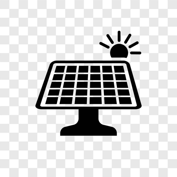 solar panel icon in trendy design style. solar panel icon isolated on transparent background. solar panel vector icon simple and modern flat symbol for web site, mobile, logo, app, UI. solar panel icon vector illustration, EPS10. - Vector, Image