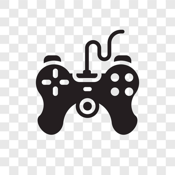 game controller icon in trendy design style. game controller icon isolated on transparent background. game controller vector icon simple and modern flat symbol for web site, mobile, logo, app, UI. game controller icon vector illustration, EPS10. - Vector, afbeelding