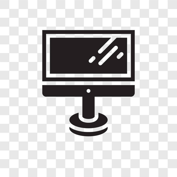Monitor-Ikone im trendigen Design-Stil. Monitor-Symbol isoliert auf transparentem Hintergrund. Monitor-Vektor-Symbol einfache und moderne flache Symbol für Website, Handy, Logo, App, ui. Monitor-Icon-Vektor-Illustration, eps10. - Vektor, Bild
