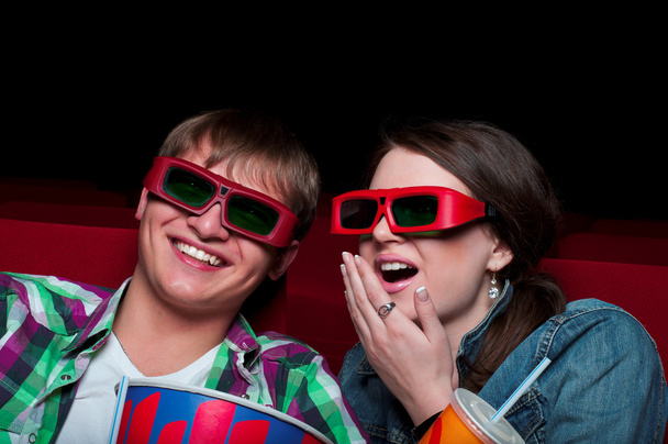 couple in cinema - Foto, afbeelding