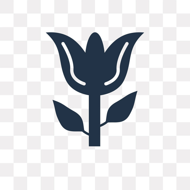 Icône vectorielle tulipe isolée sur fond transparent, concept de transparence tulipe peut être utilisé web et mobile
 - Vecteur, image
