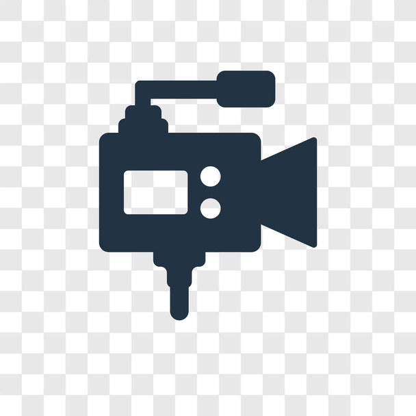 icône de caméra vidéo dans un style design tendance. icône de caméra vidéo isolée sur fond transparent. icône vectorielle caméra vidéo symbole plat simple et moderne pour le site Web, mobile, logo, application, interface utilisateur. illustration vectorielle d'icône de caméra vidéo, EPS10
. - Vecteur, image