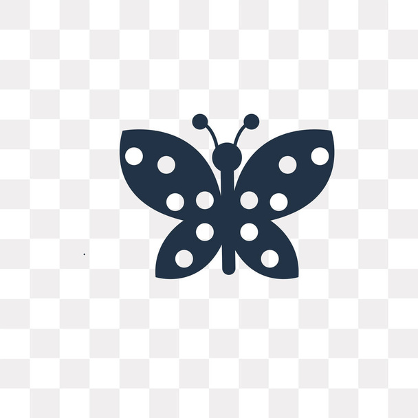 使用する web とモバイルの透明な背景、蝶透明性概念に分離された蝶ベクトル アイコンもあります。 - ベクター画像