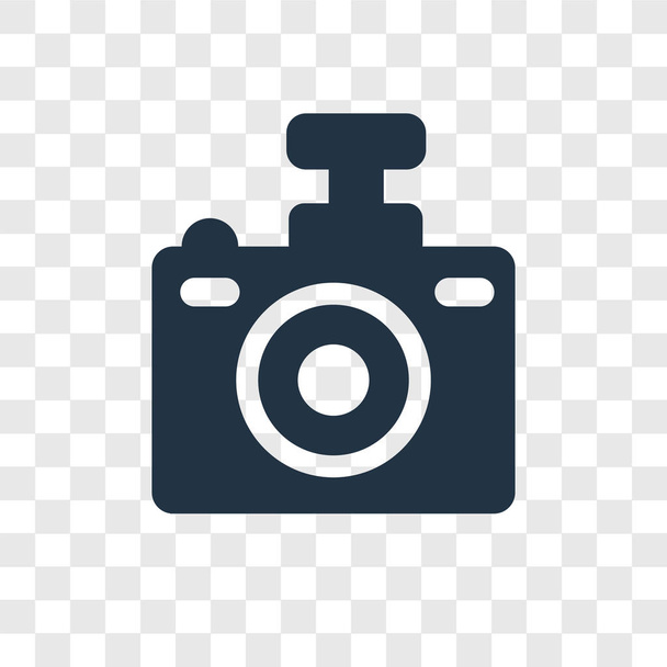 トレンディなデザイン スタイルのコンパクト カメラ アイコン。コンパクト カメラ アイコンが透明な背景に分離されました。コンパクト カメラの web サイト、携帯、ロゴ、アプリ、ベクトル アイコン シンプルでモダンなフラット記号 Ui。コンパクト カメラ アイコン ベクトル図、Eps10. - ベクター画像