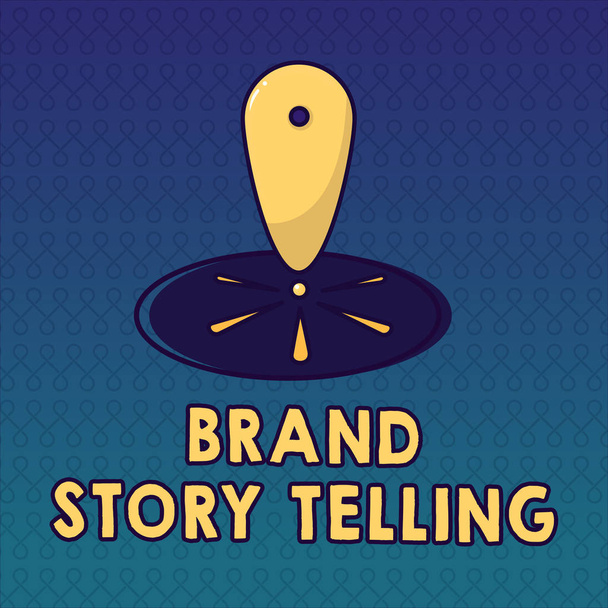 Texto de escritura a mano Brand Story Telling. Concepto que significa Inspirar vida en un contenido atractivo para Brandan
 - Foto, imagen