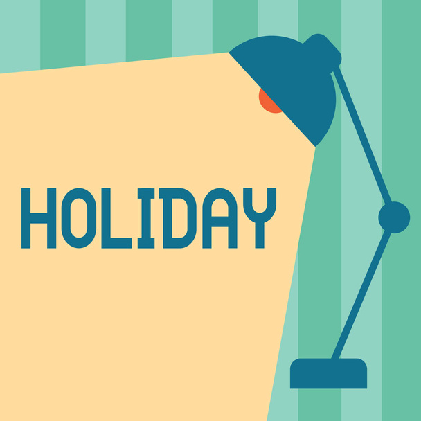 Programu Word, pisanie tekstu Holiday. Koncepcja biznesowa rozszerzony okres leisure rekreacja wakacje obchody dni - Zdjęcie, obraz