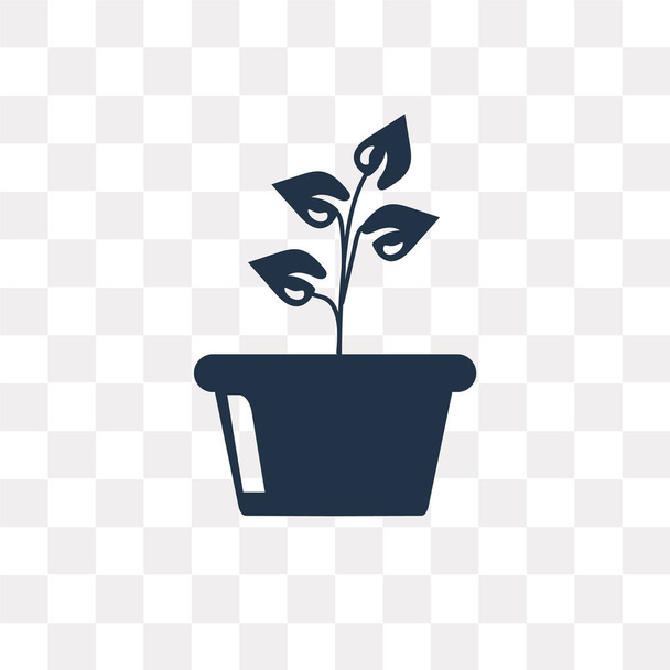 Plant vector pictogram geïsoleerd op transparante achtergrond, Plant transparantie concept kunnen gebruikte web en mobiel - Vector, afbeelding