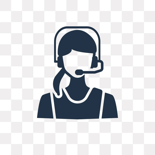 Telemarketer vector icon isolated on transparent background, Telemarketer transparency concept can be used web and mobile - Vector, Image