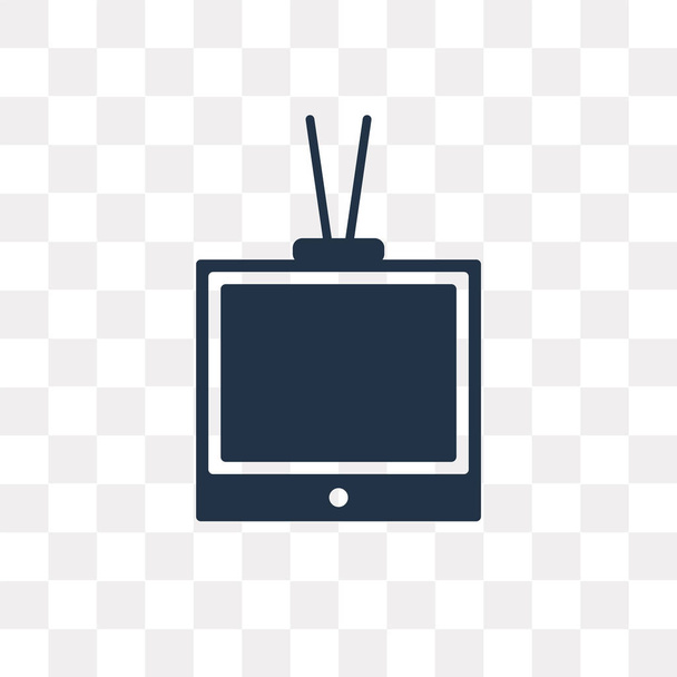 Διάνυσμα εικονίδιο τηλεόραση απομονώνεται σε διαφανές φόντο, έννοια διαφάνειας Tv μπορεί να χρησιμοποιηθεί web και κινητά - Διάνυσμα, εικόνα