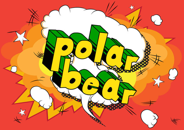 Polar Bear - Vector geïllustreerde comic book stijl zin. - Vector, afbeelding