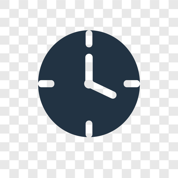 icône de l'horloge dans le style design à la mode. icône horloge isolée sur fond transparent. icône vectorielle horloge symbole plat simple et moderne pour le site Web, mobile, logo, application, interface utilisateur. icône de l'horloge illustration vectorielle, EPS10
. - Vecteur, image