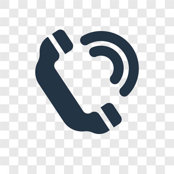 phone call icon in trendy design style. phone call icon isolated on transparent background. phone call vector icon simple and modern flat symbol for web site, mobile, logo, app, UI. phone call icon vector illustration, EPS10. - Vector, Image