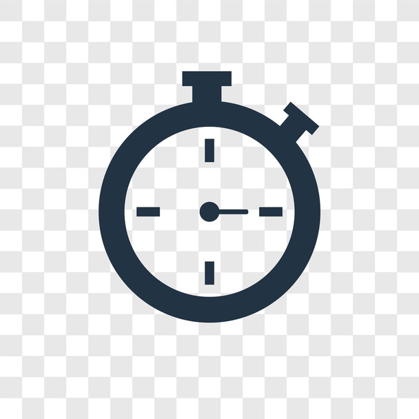 icono del cronómetro en el estilo de diseño de moda. stopwatch icono aislado sobre fondo transparente. stopwatch vector icono simple y moderno símbolo plano para el sitio web, móvil, logotipo, aplicación, interfaz de usuario. ilustración del vector del icono del cronómetro, EPS10
. - Vector, Imagen