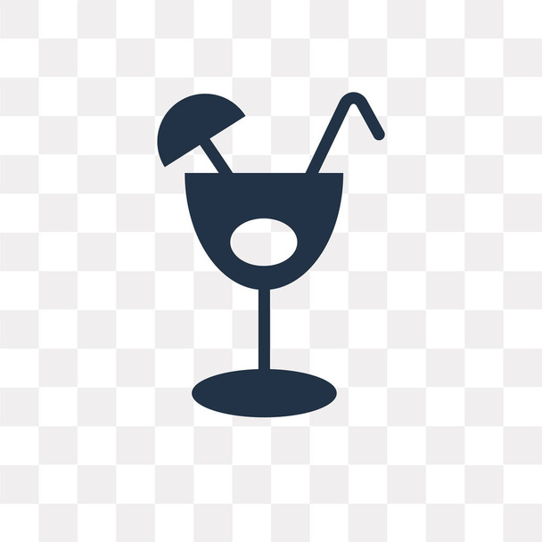 Cocktail vector icon isolated on transparent background, Cocktail transparency concept can be used web and mobile - Vector, Image