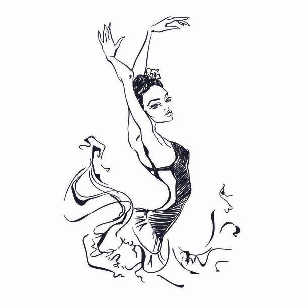 Bailarina. Bailarina. Ballet Carmen Gráficos Vector ilustración
 - Vector, imagen