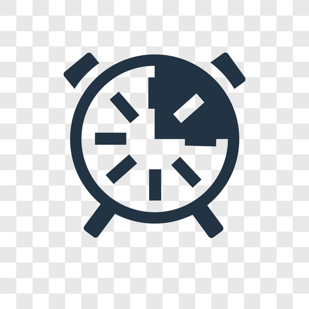 clock icon in trendy design style. clock icon isolated on transparent background. clock vector icon simple and modern flat symbol for web site, mobile, logo, app, UI. clock icon vector illustration, EPS10. - Vector, Image