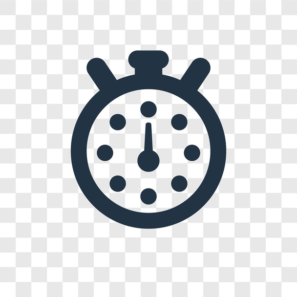 иконка хронометра в стиле модного дизайна. иконка хронометра изолирована на прозрачном фоне. иконка вектора хронометра простой и современный плоский символ для веб-сайта, мобильного телефона, логотипа, приложения, пользовательского интерфейса. векторная иллюстрация хронометра, EPS10
. - Вектор,изображение