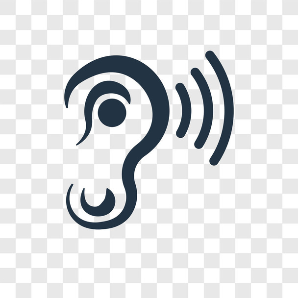kulak ses çubuğu simgesi modaya uygun bir tasarım tarzı ile. kulak ses çubuğu simgesi üzerinde şeffaf arka plan izole ile. ses vektör simgesi basit ve modern düz simgesi web sitesi, mobil, logo, bar ile app, UI kulak. - Vektör, Görsel