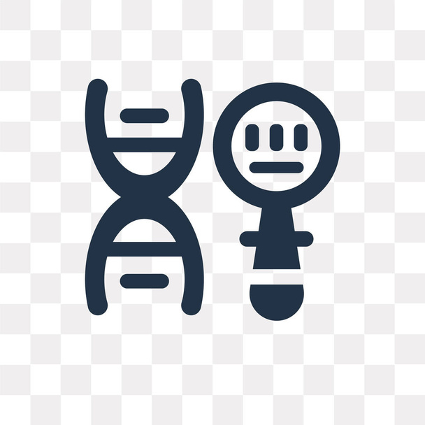Genetycznych wektor ikona na białym tle na przezroczystym tle, koncepcja genetyczna przejrzystości mogą być używane sieci web i mobilnych - Wektor, obraz