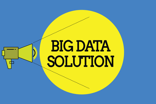 Tekstiä kirjoitetaan Big Data Solution. Liiketoiminnan käsite arvon erottamiseksi valtavista määristä erilaisia tosiseikkoja
 - Valokuva, kuva