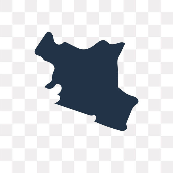 Kenya map vector icon isolated on transparent background, Kenya map transparency concept can be used web and mobile - Vector, Image