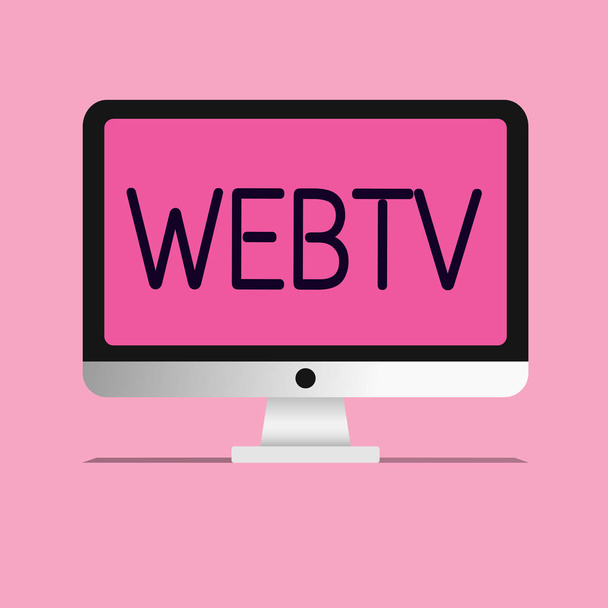 Texto de escritura Webtv. Concepto que significa programas de transmisión de Internet producidos tanto en línea como tradicionales
 - Foto, imagen