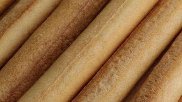 Brotstangen aus turin italien - Filmmaterial, Video