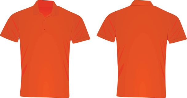 Camiseta de polo naranja. ilustración vectorial
 - Vector, Imagen