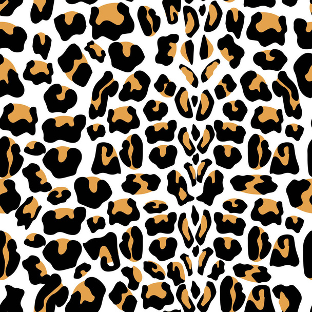 ヒョウのシームレスなパターン。動物の指紋。ベクトル背景 - ベクター画像