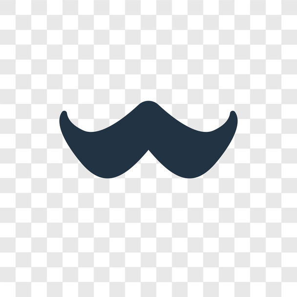 moustache icon in trendy design style. moustache icon isolated on transparent background. moustache vector icon simple and modern flat symbol for web site, mobile, logo, app, UI. moustache icon vector illustration, EPS10. - Vector, Image