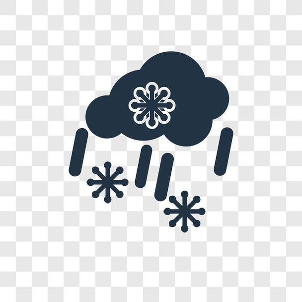 snowy icon in trendy design style. snowy icon isolated on transparent background. snowy vector icon simple and modern flat symbol for web site, mobile, logo, app, UI. snowy icon vector illustration, EPS10. - Vector, Image