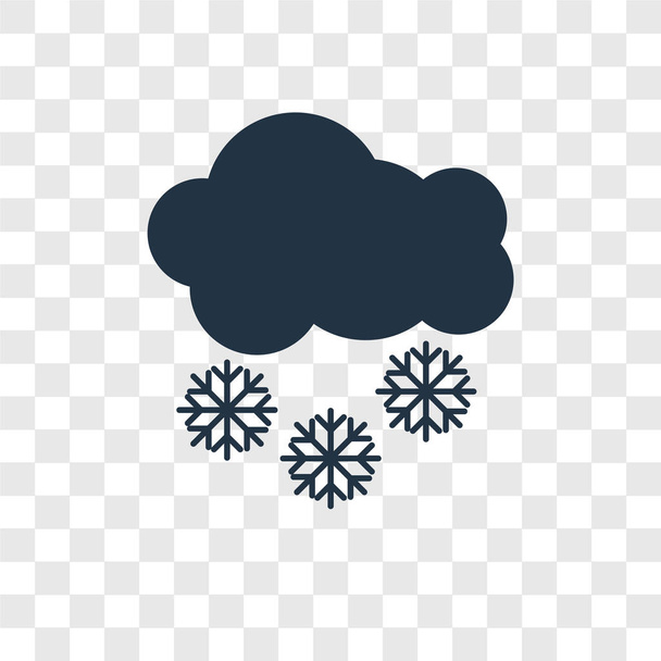 snowy icon in trendy design style. snowy icon isolated on transparent background. snowy vector icon simple and modern flat symbol for web site, mobile, logo, app, UI. snowy icon vector illustration, EPS10. - Vector, Image