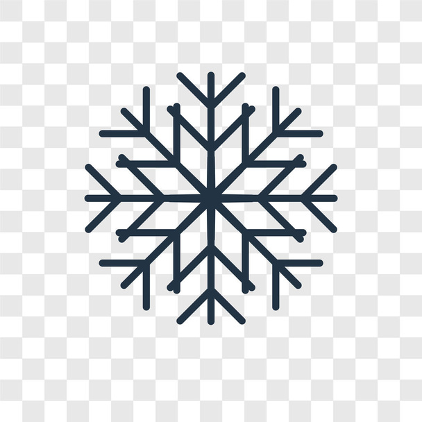 snowflake icon in trendy design style. snowflake icon isolated on transparent background. snowflake vector icon simple and modern flat symbol for web site, mobile, logo, app, UI. snowflake icon vector illustration, EPS10. - Vector, Image