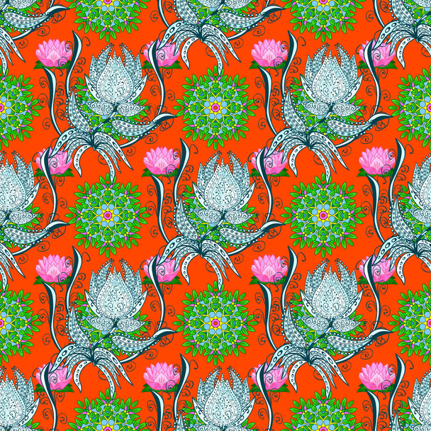Mooie aquarel Boeket van zomerbloemen naadloos patroon. - Vector, afbeelding