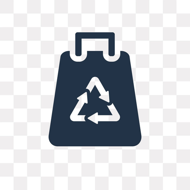ícone de vetor saco reciclado isolado em fundo transparente, conceito de transparência saco reciclado pode ser usado web e móvel
 - Vetor, Imagem