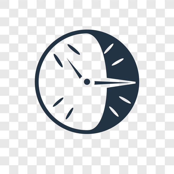 Ikona hodin v módní design stylu. Ikona hodin izolované na průhledné pozadí. vektorové ikony jednoduché a moderní plochý symbol hodin pro webové stránky, mobilní, logo, app, Ui. hodin ikonu vektorové ilustrace, Eps10. - Vektor, obrázek