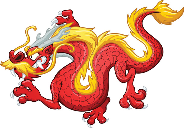Dragão chinês - Vetor, Imagem