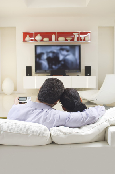Couple Watching TV - Fotoğraf, Görsel